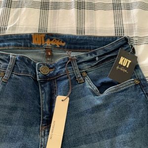KFTK jeans.  Cropped rolled.  NWT